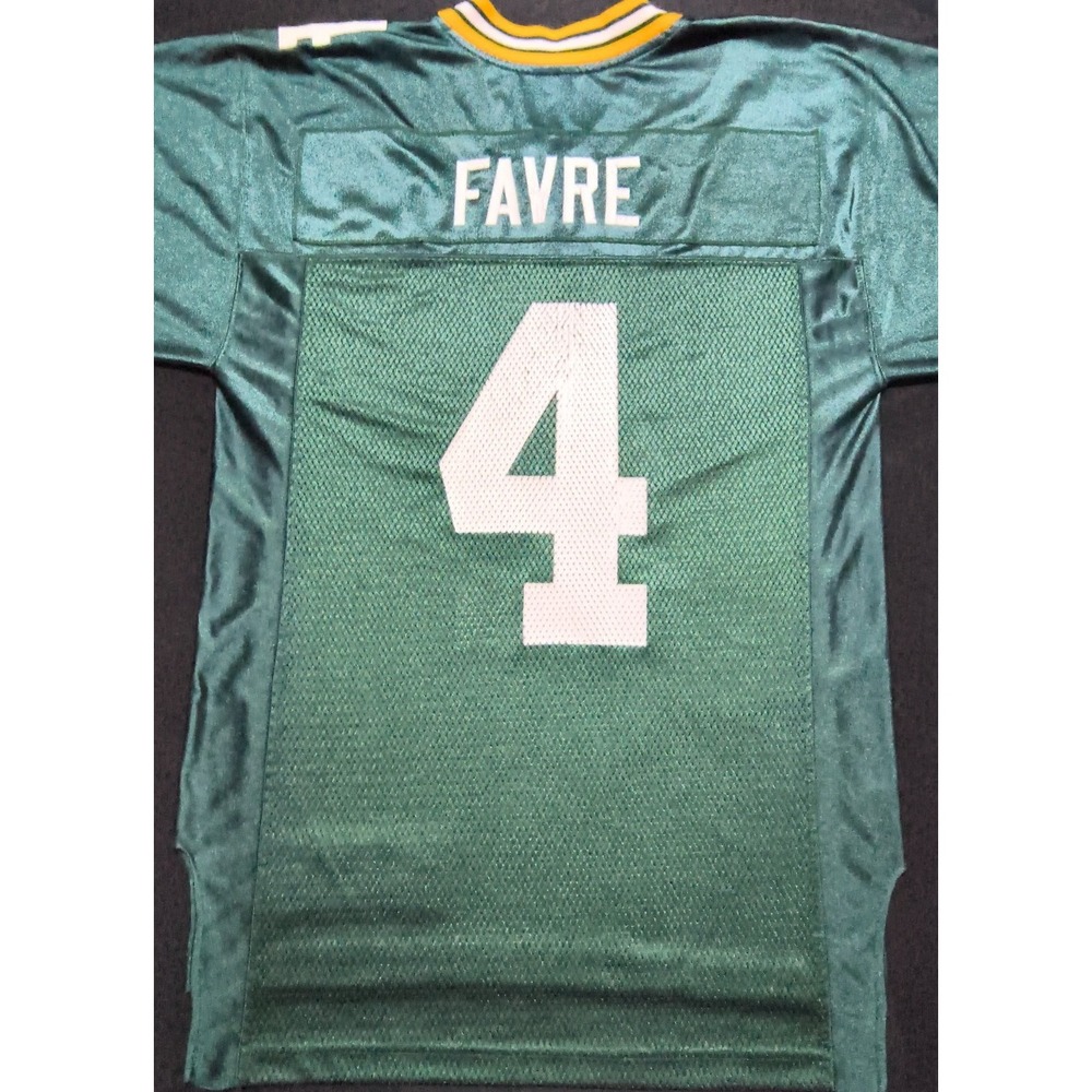 Green Bay Packers #4 Bret Favre Jersey, Size Small, Chest 40", 31" long